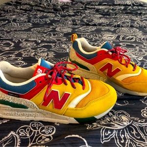 Yellow colorful new balance journey’s kids 6.5. Woman’s 8